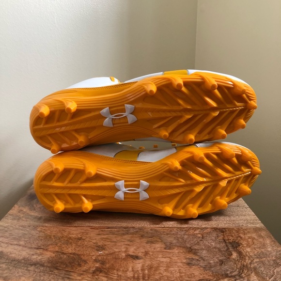 Under Armour Yellow Fierce Phantom Mid MC Cleats Mens Size 14 1283304-171 - Picture 7 of 7